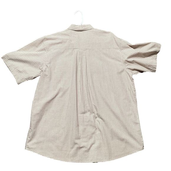 Wrangler Rugged Wear Mens Button-Down Shirt Short Sleeve XL Plaid - Picture 2 of 6